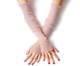 Driving ice summer sleeve sun protection female glove sleeve UV protection lace thin ice silk arm sleeve5381564
