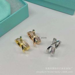 Band Rings Jewelry Thome s Sterling Sier Cross Set Diamond Wide Narrow Fashion Simple Sense Ring H24227
