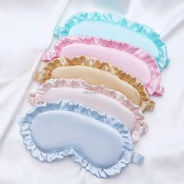 Sleep Masks Silk Ruffle Sleep Eye Mask Soft Sleeping Eye Covers Multicolor Night Dream Blackout Eye Patches for Woman Man to Sleep Better