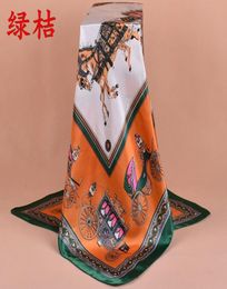 Spring and Autumn new 4 seasons fashion wild retro carriage 90 90com printed scarf large square scarf silk scarf5102688