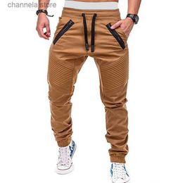 Men's Pants Spring And Autumn Loose Sports Pants Europe And The United States Casual Pants Elastic Waist Work Attire Foot Pants Mens Pants T240227