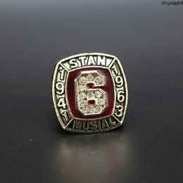 Gwvn Designer Commemorative Ring Band Rings Mlb Baseball Hall of Fame Championship Ring 1943 1963 Star Stan Music Front 6 Alphanumeric Xvsc