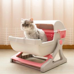 Guitar Extra Large Semiautomatic Cat Toilet Semi Enclosed Drawer Type Cleaning Box Cat Litter Box Furniture Pets Supplies