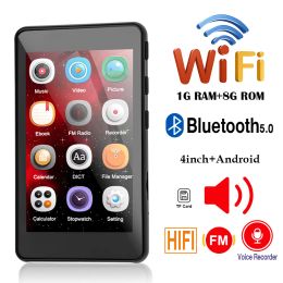 Players WiFi Android MP4 MP3 player Bluetooth 4.0"Full Touch ISP Screen HiFi Sound Mp3 Music Player FM/Recorder/Browser/Support Max 128G