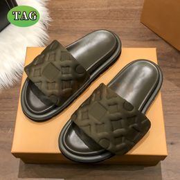 Designer Sandals Men Women Comfort Slippers Embossed Mules Womens Sliders Nylon Cool Slide Luxury Slipper Printed Mens Summer Beach Sandal 403 975