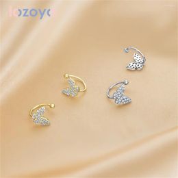 Stud Earrings Lozoya 925 Sterling Silver Original Ball Bead Butterfly Ear Clip Simple Temperament Thread Zircon Jewellery