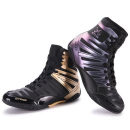 Games Men's Wrestling Shoes Boxing Shoes Fighting Training High Top Outdoor Lightweight Squat Shoes Antiskid Breathable