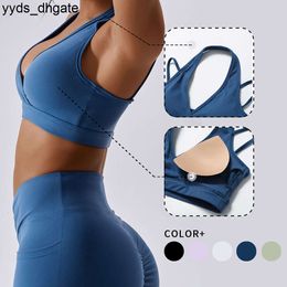 Lu Lu Yoga Hanging Neck Sport Align Lemons Bras Women Fitness Top With Push Up High Quality Workout Underwear Sport Align Lemonswear for Gym Outfit