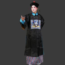 Beijing Opera Drama Garment Qing Dynasty Official Ancient Costume Stage Zombie Minister Film and TV Manchu Performance Outfit
