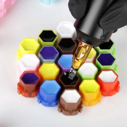 Dresses 200 Pcs Tattoo Ink Cups Honeycomb Design Ink Cups Disposable Tattoo Ink Cups Permanent Makeup Pigment Clear Holder Container Cap