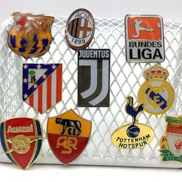 Emblema de broche de metal do clube de futebol, presente de lembrança de futebol