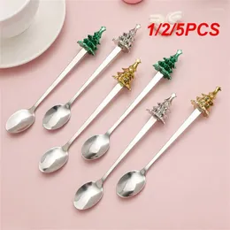 Coffee Scoops 1/2/5PCS Spoon Decorative Easy To Clean Durable Unique Lovely Christmas Tree Design Gift