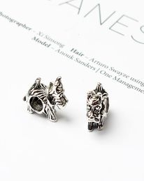 y Dog Alloy Charm Bead Big Hole Fashion Women Jewelry European Style For DIY Bracelet Necklace New4522139