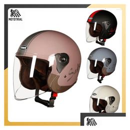 Motorcycle Helmets Scooter Helmet Male And Female Half Vehicle Riding Adt Safety Casco De Warm Winter Drop Delivery Mobiles Motorcyc Dhxzu