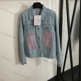 Womens Denim Jacket Designer Baggy Style Letter Button Coat Fashion Coat Outdoor Jacket