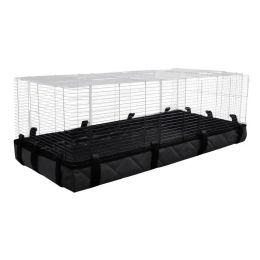 Cages Washable Pet Hamster Mat Bedding Guinea Pig Fleece Cage Liners Reusable Cage Liners with Oxford Cloth and TPU Bottom 47*24*3.7in