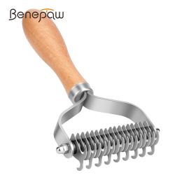 Combs Benepaw 2 Sided Undercoat Rake Pet Dog Brush Grooming Safe Comfortable Handle Dematting Comb For Removing Matted Hair Tangles