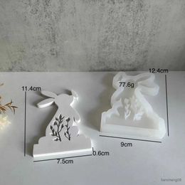 Candles Easter Rabbit Kiss Butterfly Candle Silicone Mould DIY Gypsum Cut Rabbit Candle Candlestick Epoxy Resin Mold Gypsum Crafts Decor