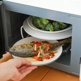 Kitchen Storage Durable Steam Holder Eco-Friendly Novelty PP Material Folding Style Steamer Rack Microwave Tray Heating