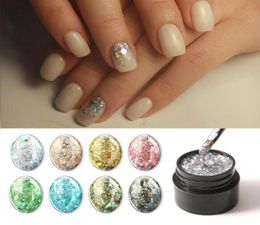 Glitter UV Gel Nail Polish Semi Permanent Hybrid Varnishes Diamond Shiny Soak Off Nail Gel Lacquer UV Top Coat For Manicure1906243