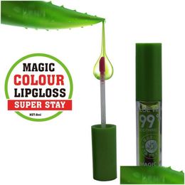 Lip Gloss Aloe Vera Smoothing Gel Magic Lip Gloss Moisturizing Waterproof Color Changing Clear Lipgloss Non-Stick Lips Products Drop D Dhegg