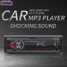 Players Kebidu Dual Channel Bluetooth MP3 Player Car MP3 Dashboard 45wx4 Stereo Car FM Radio with USB Charging Port Support USB/AUX/TF