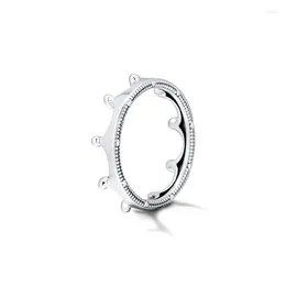 Cluster Rings CKK Ring Polished Crown For Women Men Anillos Mujer Sterling Silver Bague Plata 925 Para Jewelry Wedding Engagement