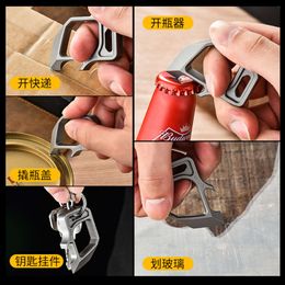 Classic Stainless Steel Outdoor Gear Affordable Fitness Survival Tool Window Brackets Multi-Function Bottle Opener EDC Hard Four Finger Rings Boxing 410024