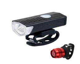 Bike Light USB Rechargeable 300 Lumen 3 Mode Bicycle Front Light 6000K Waterproof Cycling Headlight flashlight2352543