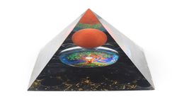 Pingente inteiro de 5 peças, pedra de energia orgone e pirâmide de resina, símbolo 3D, transferência de estrela, presente da sorte, joias 8218341