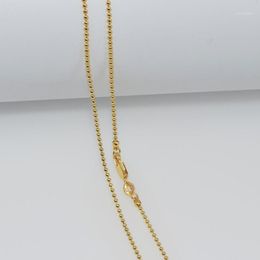 1pcs Whole Gold Filled Necklace Fashion Jewellery Bead Ball Link Chain 2mm Necklace 16-30 Inches Pendant Chain1254i