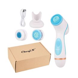 Device 3 in 1 Electric Facial Cleansing Brush Silicone Rotating Face Brush Deep Cleaning Skin Exfoliation Waterproof Facial Massager 50