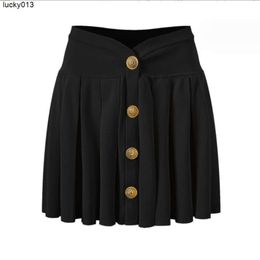 Free Shipping Milan Runway Short Skirt Black Empire White Yellow Womens High Quality s m l xl Yl