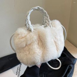 Evening Bags Women Fluffy Crossbody Bag Casual Fuzzy Tote Handbag Soft Satchel Versatile Girl Stylish Purse