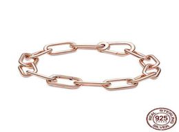 Me Link Chain Bracelet Rose Gold Real 925 Silver Fit Original Charms Diy for Brand Jewellery Making Gift Friend4741702