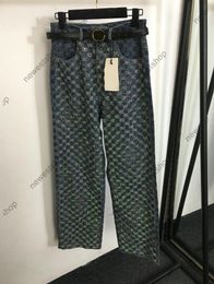 24SS designer womens jeans luxury Colorful Shining Hot Diamond Double Letter print Denim Pants women leggings Long Pant Streetwear