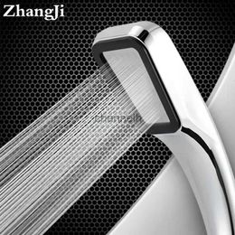 Bathroom Shower Heads ZhangJi 300 Holes High Pressure Rainfall Head Water Saving 3 Color Chrome Black White Sprayer Nozzle Accessories YQ240228