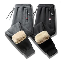 Men's Pants Warm Winter Lambswool Sweatpants Casual Soprtwear Pant Long Streetwear Trousers Men Joggers With Zipper Pocket