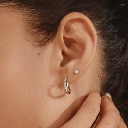 Stud Earrings S925 Sterling Silver Jewellery Fairmined Tierra Diamond Hoop
