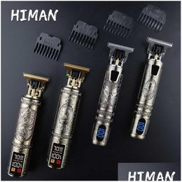 Clippers & Trimmers T Bald Head Hair Clipper Trimmer For Men Rechargeable Mower T-Outliner Barber Shaving Hine Vintage Haircut Cutter Dhsda