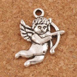 Cupid Angel Charms Pendants 100pcs lot Antique Silver Jewelry Findings & Components DIY L107 22 3x15 8mm283S
