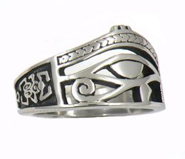 FANSSTEEL stainless steel mens or wemens Jewellery masonary Crab Egyptian pharaoh eyes ring masonic Ring 13W909522200