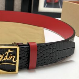 Hight Quality Red sole fashion designer mens belt Luxury womens belt Classic vintage Real cowhide belt 90-125cm durable without wrinkles boutique belt Reversible 04