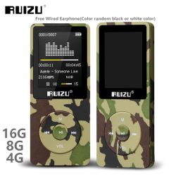 Players RUIZU X02 Ultrathin Mp3 Player Usb 4GB 8Gb 16GB Storage 1.8 Inch Screen Play 80h High Quality Radio Fm EBook Music Player