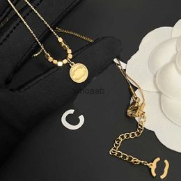 Necklaces Necklaces 3 Style Designer Women Girl High C-letter Charm Letter Necklaces Brand Jewellery Plated Rope Romantic 240228