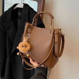 Evening Bags Large Capacity Metal Top Handle Crossbody Bag For Women 2024 Winter Fashion Trend Handbag PU Leather Shoulder Tote Purses