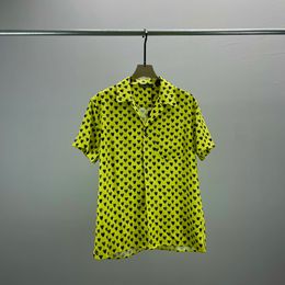 Tasarımcı Gömlek 24SS Erkek Düğmesi Gömlek Baskı Bowling Gömlek Hawaii Çiçek Günlük Gömlek Erkekler İnce Fit Kısa Kollu Elbise Hawai T-Shirt M-3XL 67