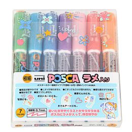 Markers Uni Mitsubishi Posca Pc1m Paint Marker Writing Pen Extrafine Tip 0.7mm 7 Colors/set