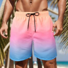 Men's Shorts Mens Waterproof Swimwear Short Beachwear Board Sports Summer Surfing Resort Tie Dye Quick Drying Trunks Big Size