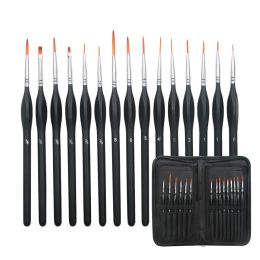 Epilators 15pcs Art Miniature Paint Brush Pen Set Nylon Hair Brushes for Acrylic and Oil Drawing Professional Watercolour Painting Tools